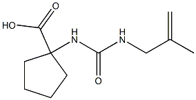 1-({[(2-methylprop-2-enyl)amino]carbonyl}amino)cyclopentanecarboxylic acid Struktur