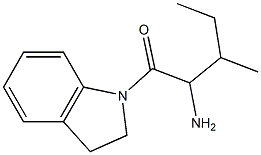 1-(2,3-dihydro-1H-indol-1-yl)-3-methyl-1-oxopentan-2-amine Struktur