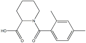 1-(2,4-dimethylbenzoyl)piperidine-2-carboxylic acid Struktur