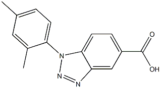 1-(2,4-dimethylphenyl)-1H-1,2,3-benzotriazole-5-carboxylic acid Struktur