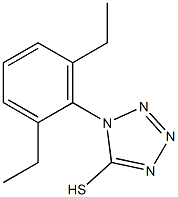 1-(2,6-diethylphenyl)-1H-1,2,3,4-tetrazole-5-thiol Struktur