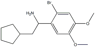 1-(2-bromo-4,5-dimethoxyphenyl)-2-cyclopentylethan-1-amine Struktur