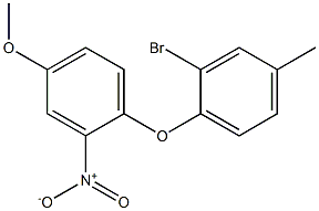 1-(2-bromo-4-methylphenoxy)-4-methoxy-2-nitrobenzene Struktur