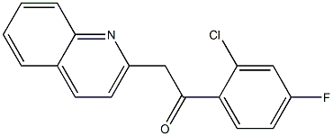 1-(2-chloro-4-fluorophenyl)-2-(quinolin-2-yl)ethan-1-one Struktur