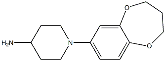 1-(3,4-dihydro-2H-1,5-benzodioxepin-7-yl)piperidin-4-amine Struktur