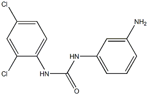 1-(3-aminophenyl)-3-(2,4-dichlorophenyl)urea Struktur