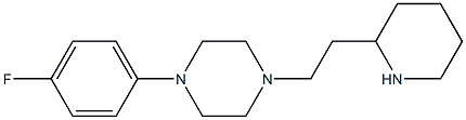 1-(4-fluorophenyl)-4-[2-(piperidin-2-yl)ethyl]piperazine Struktur