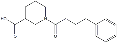 1-(4-phenylbutanoyl)piperidine-3-carboxylic acid Struktur