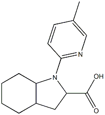 1-(5-methylpyridin-2-yl)octahydro-1H-indole-2-carboxylic acid Struktur