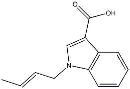 1-(but-2-en-1-yl)-1H-indole-3-carboxylic acid Struktur