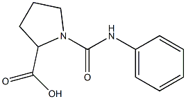 1-(phenylcarbamoyl)pyrrolidine-2-carboxylic acid Struktur