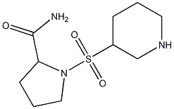 1-(piperidine-3-sulfonyl)pyrrolidine-2-carboxamide Struktur