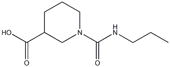 1-(propylcarbamoyl)piperidine-3-carboxylic acid Struktur