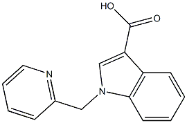 1-(pyridin-2-ylmethyl)-1H-indole-3-carboxylic acid Struktur