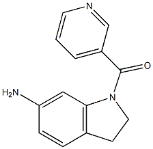 1-(pyridin-3-ylcarbonyl)-2,3-dihydro-1H-indol-6-amine Struktur