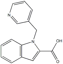 1-(pyridin-3-ylmethyl)-1H-indole-2-carboxylic acid Struktur