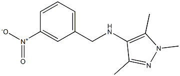 1,3,5-trimethyl-N-[(3-nitrophenyl)methyl]-1H-pyrazol-4-amine Struktur