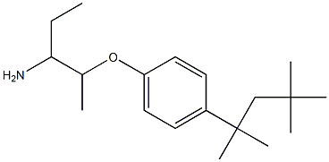 1-[(3-aminopentan-2-yl)oxy]-4-(2,4,4-trimethylpentan-2-yl)benzene Struktur