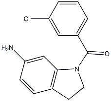 1-[(3-chlorophenyl)carbonyl]-2,3-dihydro-1H-indol-6-amine Struktur