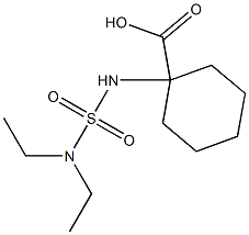 1-[(diethylsulfamoyl)amino]cyclohexane-1-carboxylic acid Struktur