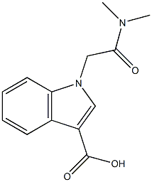 1-[(dimethylcarbamoyl)methyl]-1H-indole-3-carboxylic acid Struktur