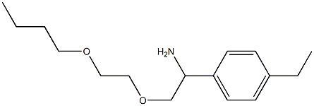 1-[1-amino-2-(2-butoxyethoxy)ethyl]-4-ethylbenzene Struktur