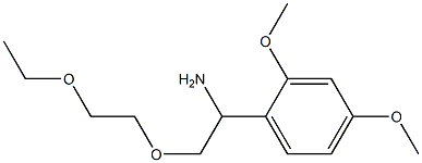 1-[1-amino-2-(2-ethoxyethoxy)ethyl]-2,4-dimethoxybenzene Struktur