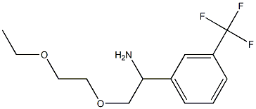 1-[1-amino-2-(2-ethoxyethoxy)ethyl]-3-(trifluoromethyl)benzene Struktur