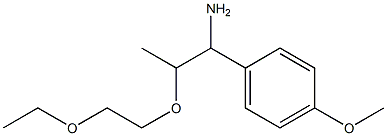 1-[1-amino-2-(2-ethoxyethoxy)propyl]-4-methoxybenzene Struktur