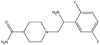 1-[2-amino-2-(2,5-difluorophenyl)ethyl]piperidine-4-carboxamide Struktur