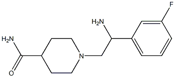 1-[2-amino-2-(3-fluorophenyl)ethyl]piperidine-4-carboxamide Struktur