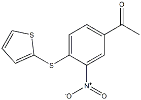 1-[3-nitro-4-(thiophen-2-ylsulfanyl)phenyl]ethan-1-one Struktur