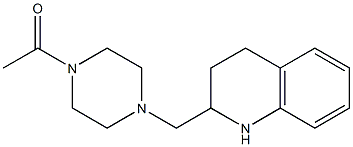 1-[4-(1,2,3,4-tetrahydroquinolin-2-ylmethyl)piperazin-1-yl]ethan-1-one Struktur