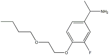 1-[4-(2-butoxyethoxy)-3-fluorophenyl]ethan-1-amine Struktur