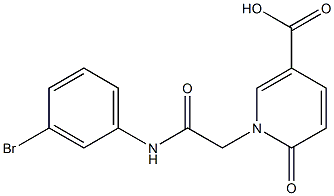 1-{[(3-bromophenyl)carbamoyl]methyl}-6-oxo-1,6-dihydropyridine-3-carboxylic acid Struktur