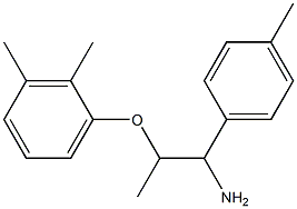 1-{[1-amino-1-(4-methylphenyl)propan-2-yl]oxy}-2,3-dimethylbenzene Struktur