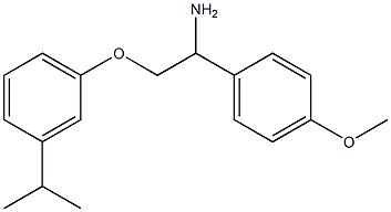 1-{1-amino-2-[3-(propan-2-yl)phenoxy]ethyl}-4-methoxybenzene Struktur