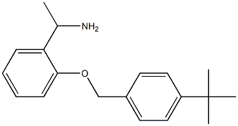 1-{2-[(4-tert-butylphenyl)methoxy]phenyl}ethan-1-amine Struktur