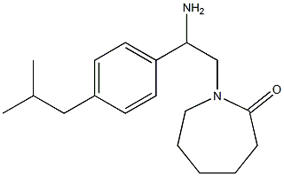 1-{2-amino-2-[4-(2-methylpropyl)phenyl]ethyl}azepan-2-one Struktur