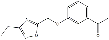 1-{3-[(3-ethyl-1,2,4-oxadiazol-5-yl)methoxy]phenyl}ethan-1-one Struktur