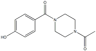 1-{4-[(4-hydroxyphenyl)carbonyl]piperazin-1-yl}ethan-1-one Struktur