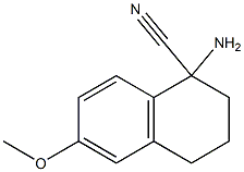 1-amino-6-methoxy-1,2,3,4-tetrahydronaphthalene-1-carbonitrile Struktur