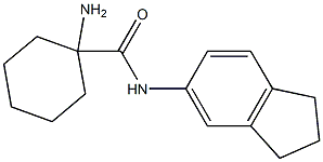 1-amino-N-2,3-dihydro-1H-inden-5-ylcyclohexanecarboxamide Struktur