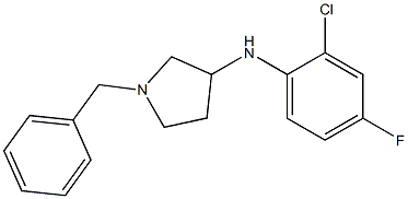 1-benzyl-N-(2-chloro-4-fluorophenyl)pyrrolidin-3-amine Struktur