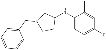 1-benzyl-N-(4-fluoro-2-methylphenyl)pyrrolidin-3-amine Struktur