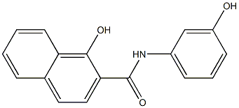 1-hydroxy-N-(3-hydroxyphenyl)naphthalene-2-carboxamide Struktur