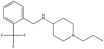 1-propyl-N-{[2-(trifluoromethyl)phenyl]methyl}piperidin-4-amine Struktur