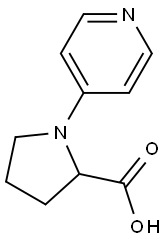 1-pyridin-4-ylpyrrolidine-2-carboxylic acid Struktur