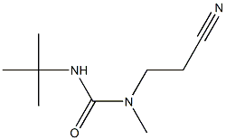 1-tert-butyl-3-(2-cyanoethyl)-3-methylurea Struktur