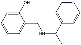 2-({[1-(pyridin-4-yl)ethyl]amino}methyl)phenol Struktur